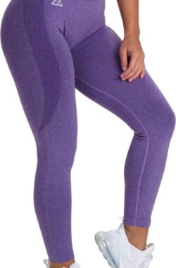 Mewave – Sportlegging paars – Dames – Sportbroek – Sportkleding – Yoga legging – Hardloopbroek – Tiktok – Fitness – Maat M