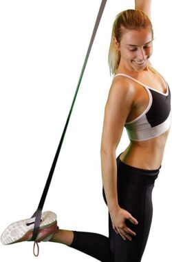 PowrX© Stretch Band – Premium Fitness Band Yoga Strap voor meer flexibiliteit & mobiliteit – Yoga Stretch Band Strap met 10 lussen – Elastische band 170 x 2,5 cm