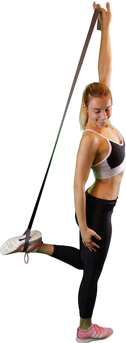 PowrX© Stretch Band - Premium Fitness Band Yoga Strap voor meer flexibiliteit & mobiliteit - Yoga Stretch Band Strap met 10 lussen - Elastische band 170 x 2,5 cm