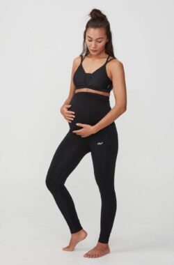 Rohnisch Yoga Legging Maternity Seamless Tights – Black