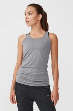 Rohnisch Yoga Top Long Racerback – Grey Melange