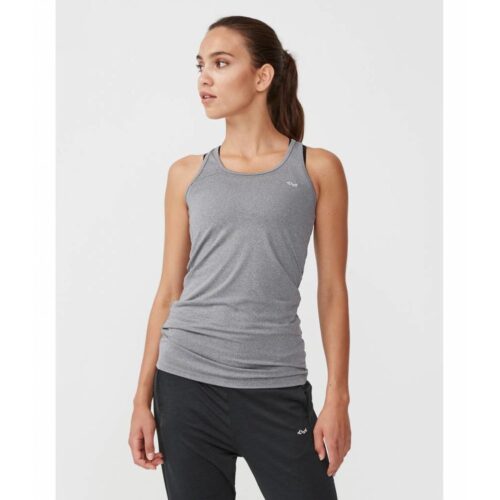 Rohnisch Yoga Top Long Racerback - Grey Melange