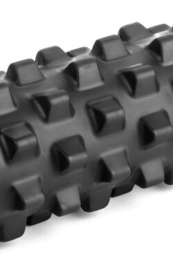 RumbleRoller 12″ Compact Xtra Firm Black Textured Foam Roller