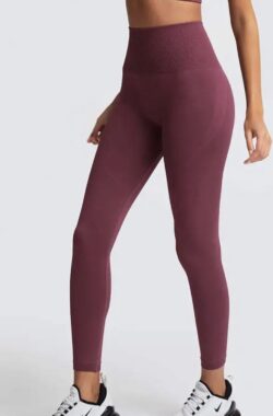 SOFT GYM LEGGING – Maat S – Wijnrood – Fitness legging – Sportlegging – Sportoutfit – Fitness outfit – Gymoutfit – Yoga legging