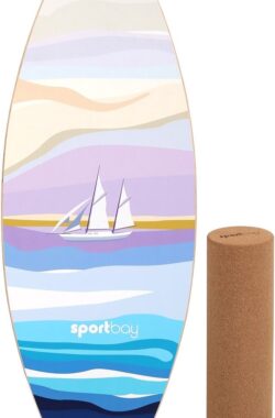 Spotbay® Pro Surfer balance Board – Balansbord – Balance Trainer – Balanstrainer – Balanskussen – Surfboard – Skateboard – Volwassenen – Hout – Fitness