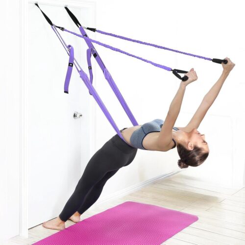 Stretch Band for Waist and Legs - Resistance Bands for Bends Training - Yoga Strap with Door Anchor - Hammock/Swing for Pilates Dance Aerial Yoga Fitness
