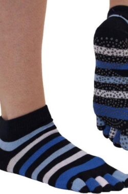 TOETOE Yoga & Pilatus Grip Enkel teensokken – Blauw/Donkerblauw – 40-43