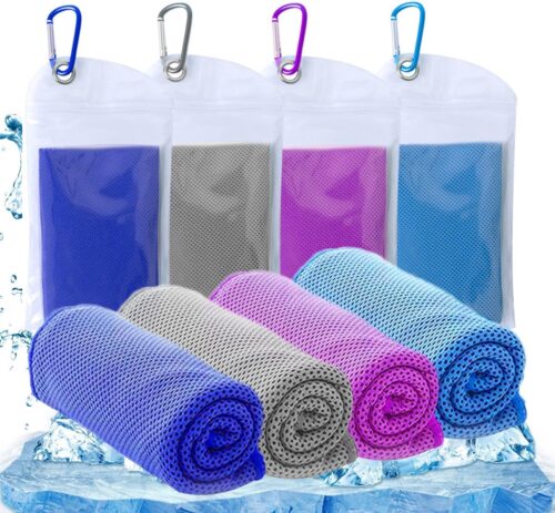 Verkoelende handdoek, ijshanddoek, ademend, koele handdoek, microvezel handdoek voor yoga, fitnessstudio, training, sport, fitness, hardlopen, kamperen, wandelen (100 x 30 cm)