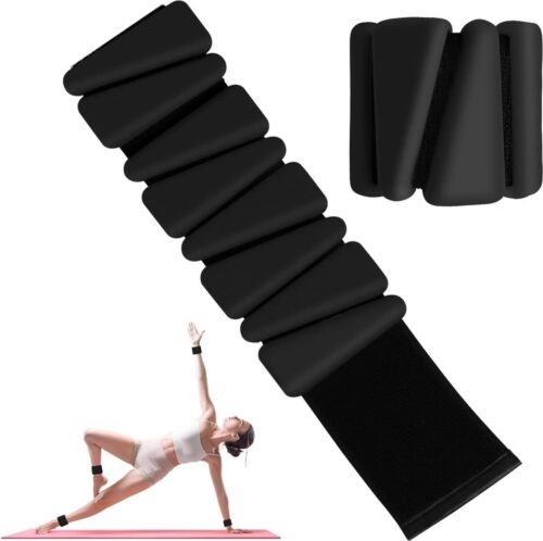 Verstelbare siliconen polsgewichten voor dames en heren - 2-delige set voor yoga, dansen, pilates, zwembadoefeningen en joggen