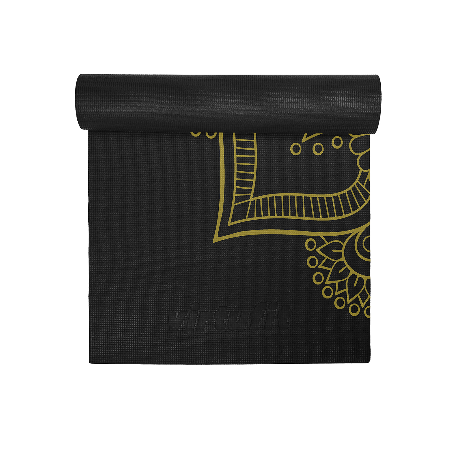 VirtuFit Premium Yogamat - 183 x 61 x 0,4 cm - Onyx Black Mandala