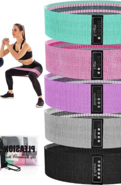 Weerstandsband Heupen en Benen Set van 5 Resistance Bands voor Fitness Yoga Pilates