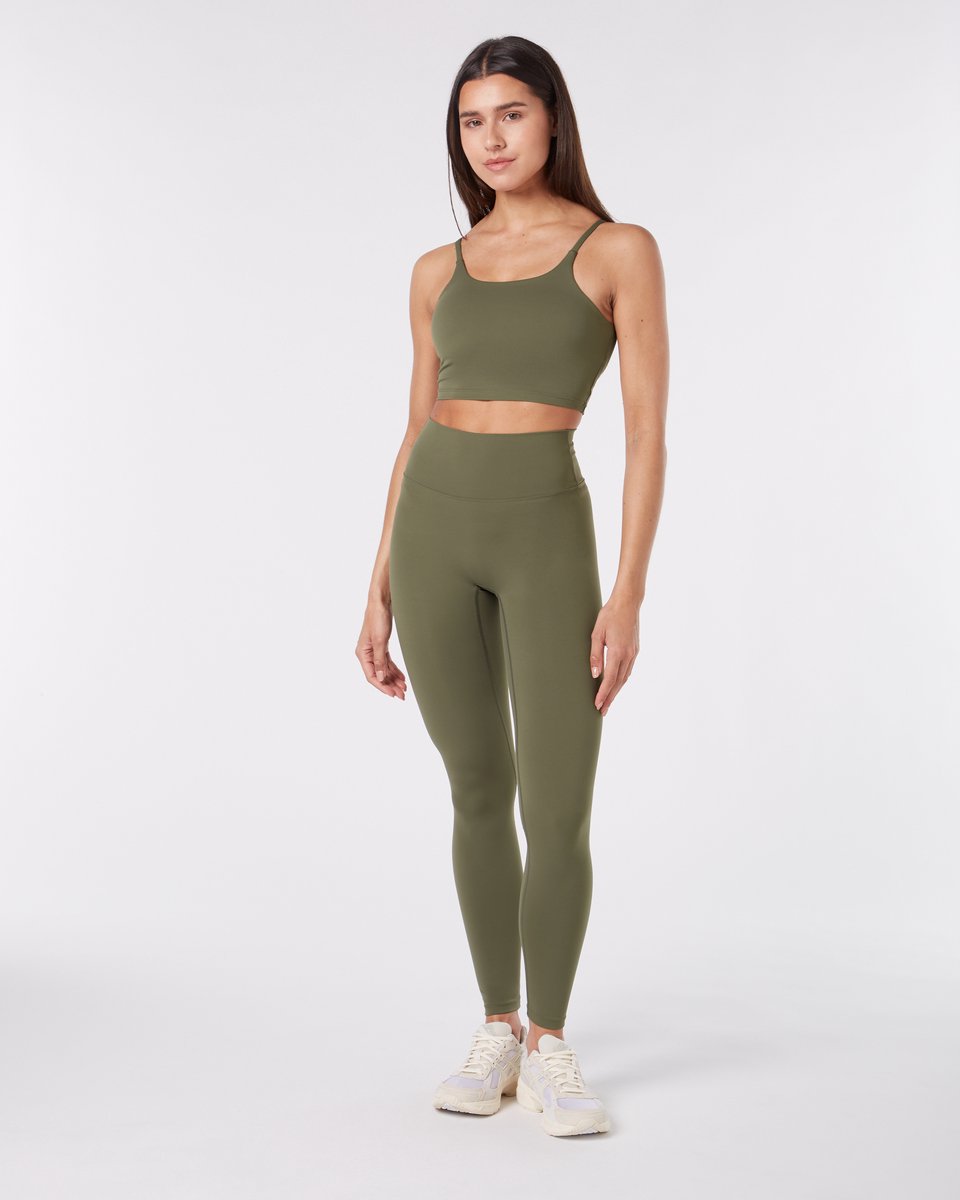 YO-GAYA - Legging - Olive Green - Maat - S - Fitness - Sportkleding