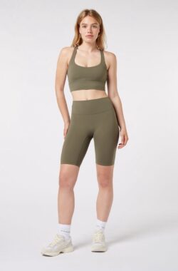 YO-GAYA – Legging Short – Olive Green – Maat – M – Fitness – Sportkleding