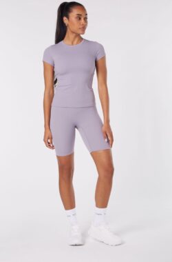 YO-GAYA – Short Sleeve Top – Lavender – Maat – L – Fitness – Sportkleding