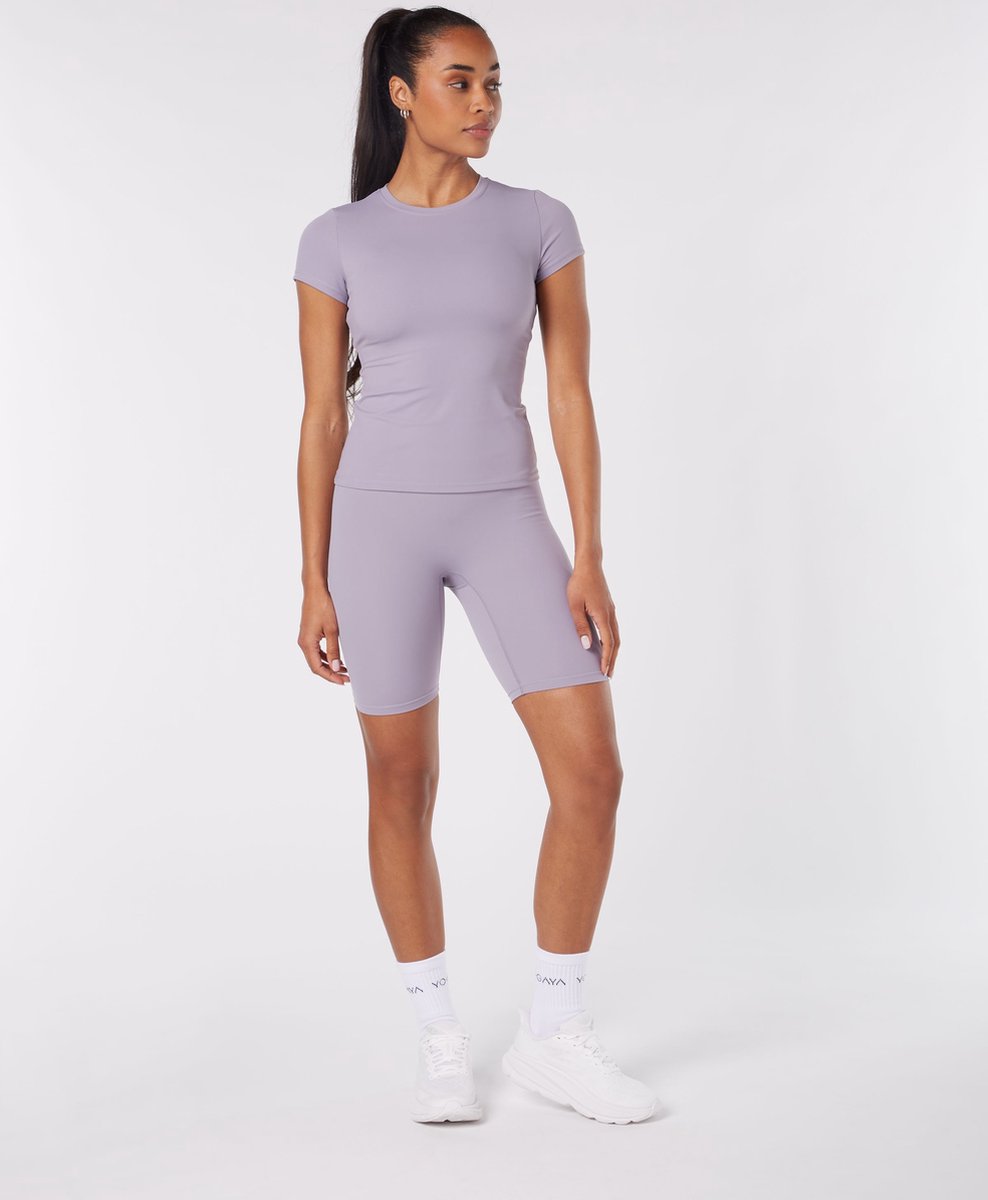 YO-GAYA - Short Sleeve Top - Lavender - Maat - L - Fitness - Sportkleding