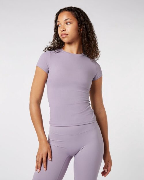 YO-GAYA - Short Sleeve Top - Lavender - Maat - M - Fitness - Sportkleding