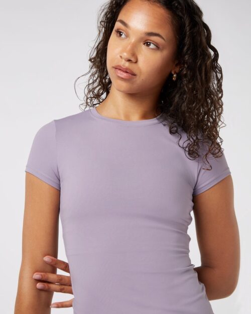 YO-GAYA - Short Sleeve Top - Lavender - Maat - S - Fitness - Sportkleding