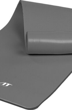 Yoga mat – Yogamat – Fitness mat – Sport mat – Fitness matje – Pilates mat – Oprolbaar – 190 x 100 x 1.5 cm – Grijs