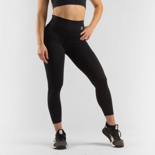 ZEUZ Sport Legging Dames High Waist - Sportkleding & Sportlegging Squat Proof voor Fitness & Crossfit - Hardloopbroek, Yoga Broek - 70% Nylon & 30% Elastaan - Zwart - Maat XL