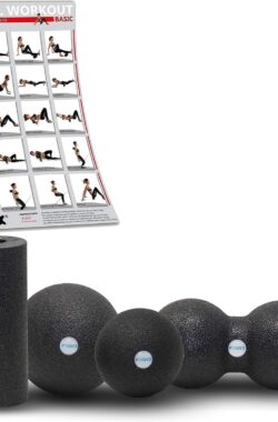 set incl. workout I Professional Foam Roller massagerol I gymnastiekrol voor triggerpoint zelfmassage (4-in-1)