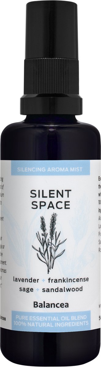 Balancea Silent Space Aroma Mist 50ml | Essentiële Olie Spray | Slaapspray | Pillow Mist | met 7 ingrediënten | Relaxing | Puur & Natuurlijk | Makkelijk in gebruik