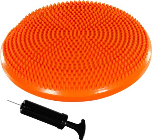 Balanskussen - Balanskussen volwassenen - Wiebelkussen - Ergonomisch - Balans kussen - 33 cm diameter - Inclusief pomp - 7 cm - Oranje