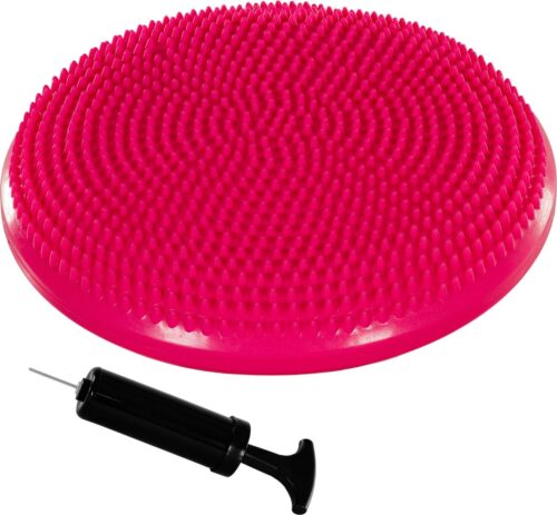 Balanskussen - Balanskussen volwassenen - Wiebelkussen - Ergonomisch - Balans kussen - 33 cm diameter - Inclusief pomp - 7 cm - Roze