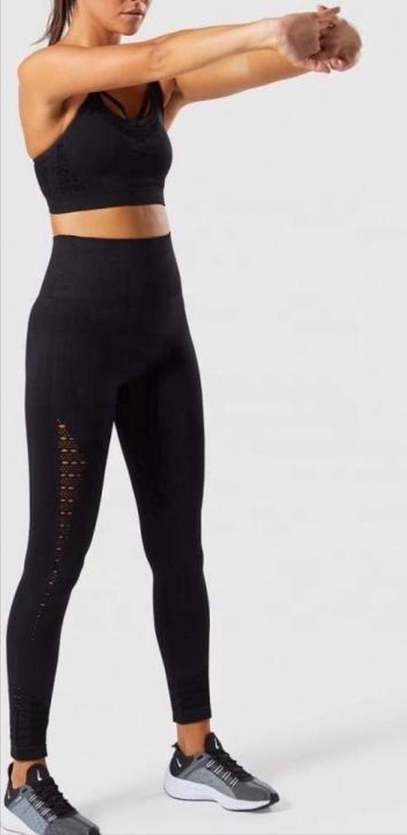 CHPN - Legging - Sportlegging - Bewerkte legging - Shape Legging - Maat S - Anti Cellulite - High Waist - Comfortabel - Zwart - Speciale Legging - Sportbroek - Legging voor sport