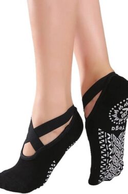 *** Dans Yoga & Pilates Sokken – Antislip – Zwart – ‘Ballerina Yoga’ – Dichte tenen – van Heble® ***