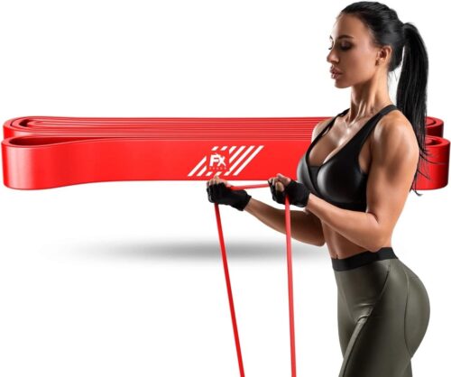 FX FFEXS Fitness Weerstandsbanden - Resistance Band Heavy Rood - Fitness Elastiek - Sport Elastiek Banden - Fitness Band - Pull Up Band - Extra Sterk - Inclusief 2 Jaar Garantie