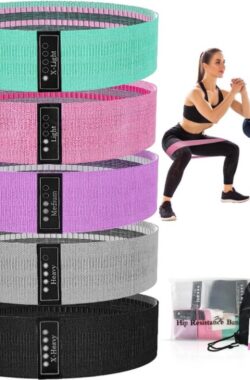 Fitness – Hometraining – Weerstandsbanden 1 Set/5stuks – Professionele Weerstandstraining voor Thuis – Vrouwen/Mannen – Paars/Roze/Groen/Zwart/Grijs – Extra heavy – Antislip