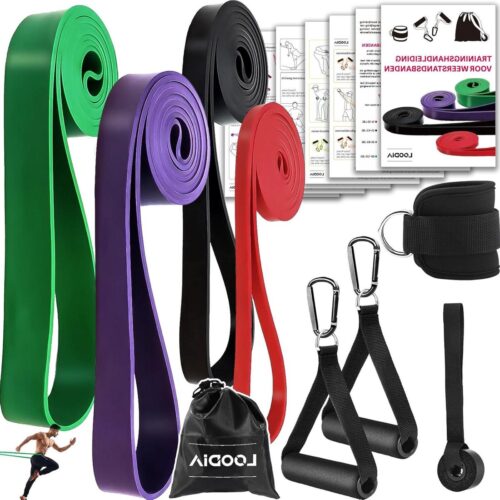 Hoge spanning weerstandsbanden set - 15-125 lbs - handvat - elastische band - thuis fitnessapparatuur - krachttraining - pull-up band - fitnessbands