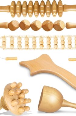 Houttherapie Gereedschap – Maderotherapie Massageapparaat – Lymfedrainage Gereedschap – Diepgaande Massage Tool voor Pijnverlichting en Ontspanning – Draagbaar en Effectief – Voor Thuisgebruik en Professioneel