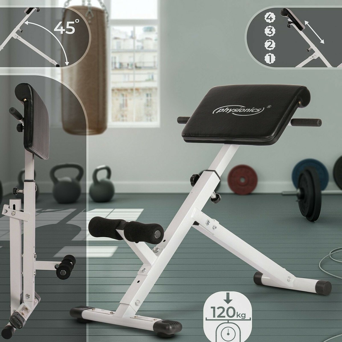 Inklapbare Rugtrainer / buiktrainer - Max. 120 kg