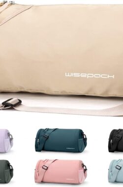 Kleine gymtas voor vrouwen, meerkleurige gymtas voor mannen, waterdichte trainingstas, schattige lichte Carryon sporttas, badtassen voor zwemmers met natte kledingvakken, D1-beige (klein), s