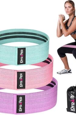 Lofrader – Weerstandsbanden set van 3 – Fitness Elastiek – Resistance Bands – Fitnessbands – Fitness Banden – Booty Band – Weerstandsband