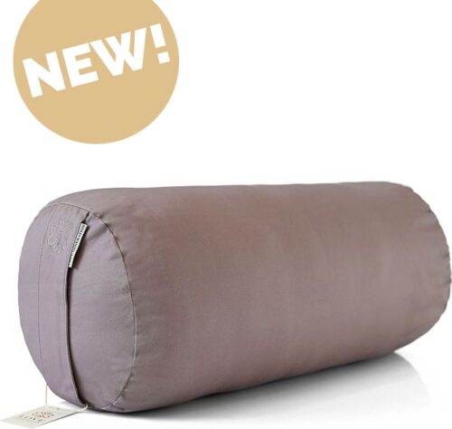 Love Generation ● Yoga Bolster ● Rond ● Katoen ● Taupe Grijs