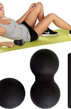 Massagebalset spiermassage – Foam roller – Pindabalmassage – Verlicht spierspanning – Dubbele lacrossebal – Wervelkolom – Voeten – Rug – Nek