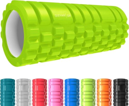 Massageroller voor benen rug en armen - Foam Roller voor diepe spanning loslaten - Ultra lichtgewicht kernspierroller - 34.2 x 12.7 cm lang