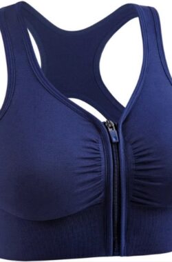 *** Medium(M) Sportbeha voor Fitness, Yoga & meer – Met Rits & Voorsluiting – Shock-absorptie – Compressie – van Heble® ***