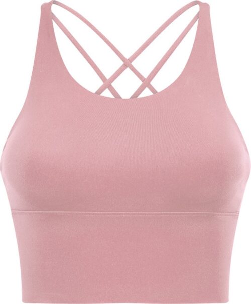 PureSquare - crop top - sportbh - Sporttop - Pink - maat XS - vaste bh cups - fitness - sport - yoga