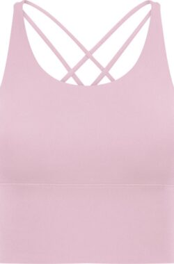 PureSquare crop top – sportbh – Sporttop – Roze – maat L – vaste bh cups – fitness – sport – yoga