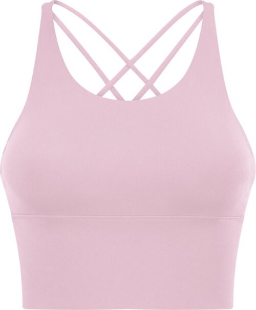 PureSquare crop top - sportbh - Sporttop - Roze - maat L - vaste bh cups - fitness - sport - yoga