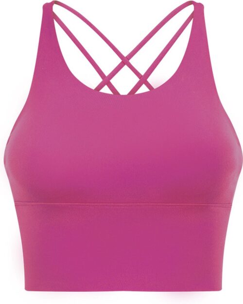 PureSquare - crop top - sportbh - Sporttop - Roze - maat M - vaste bh cups - fitness - sport - yoga