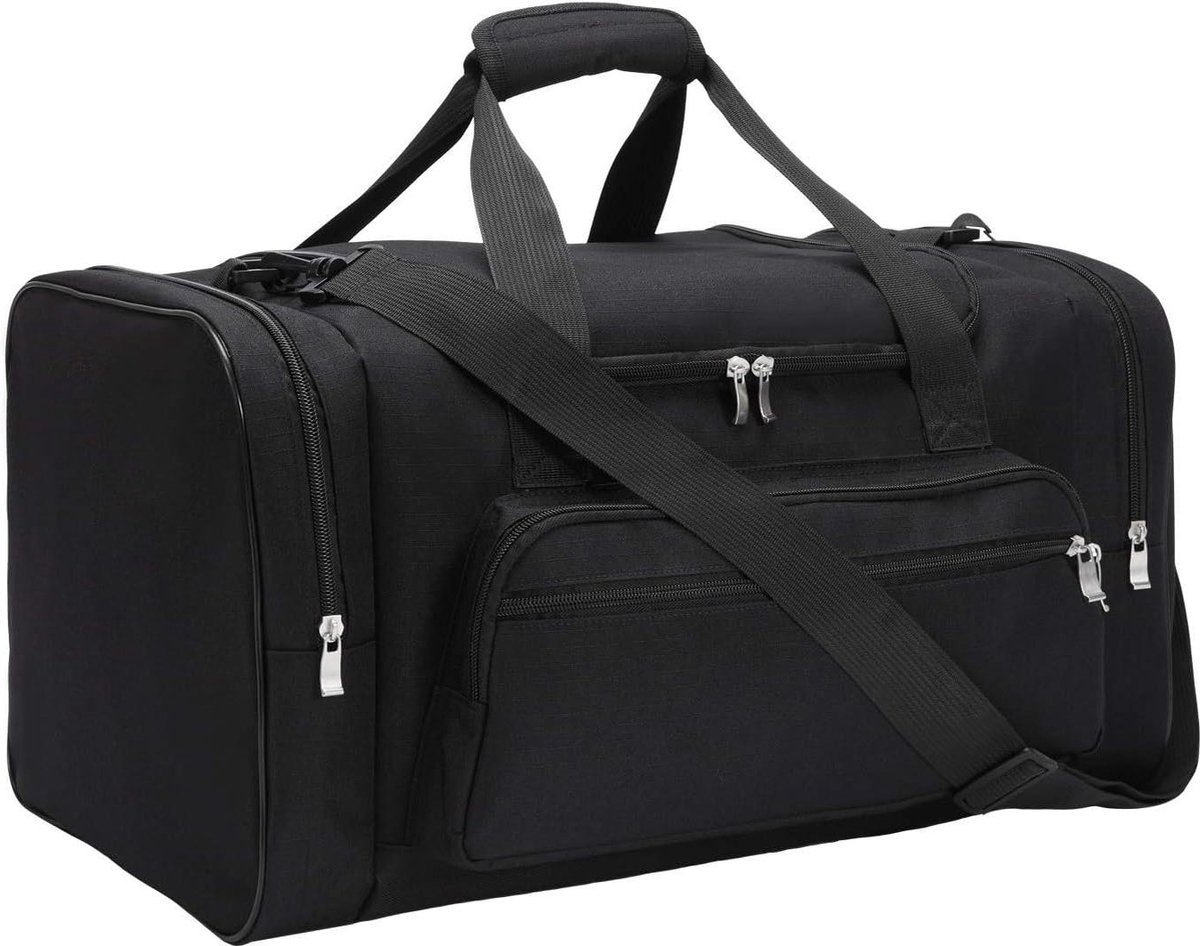 Sport Holdall plunjezak schouderriem weekendtas - heren dames - Zwart 40L Duffle