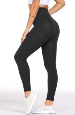 Sportlegging Dames – Zwart – High Waist Legging – Yoga Pants – Fitness Legging – Maat M