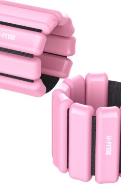 U Fit One 2 Stuks Verstelbare Enkelgewichten en Polsgewichten – Wrist & Ankle Weights – 2 x 0,5 kg – Roze