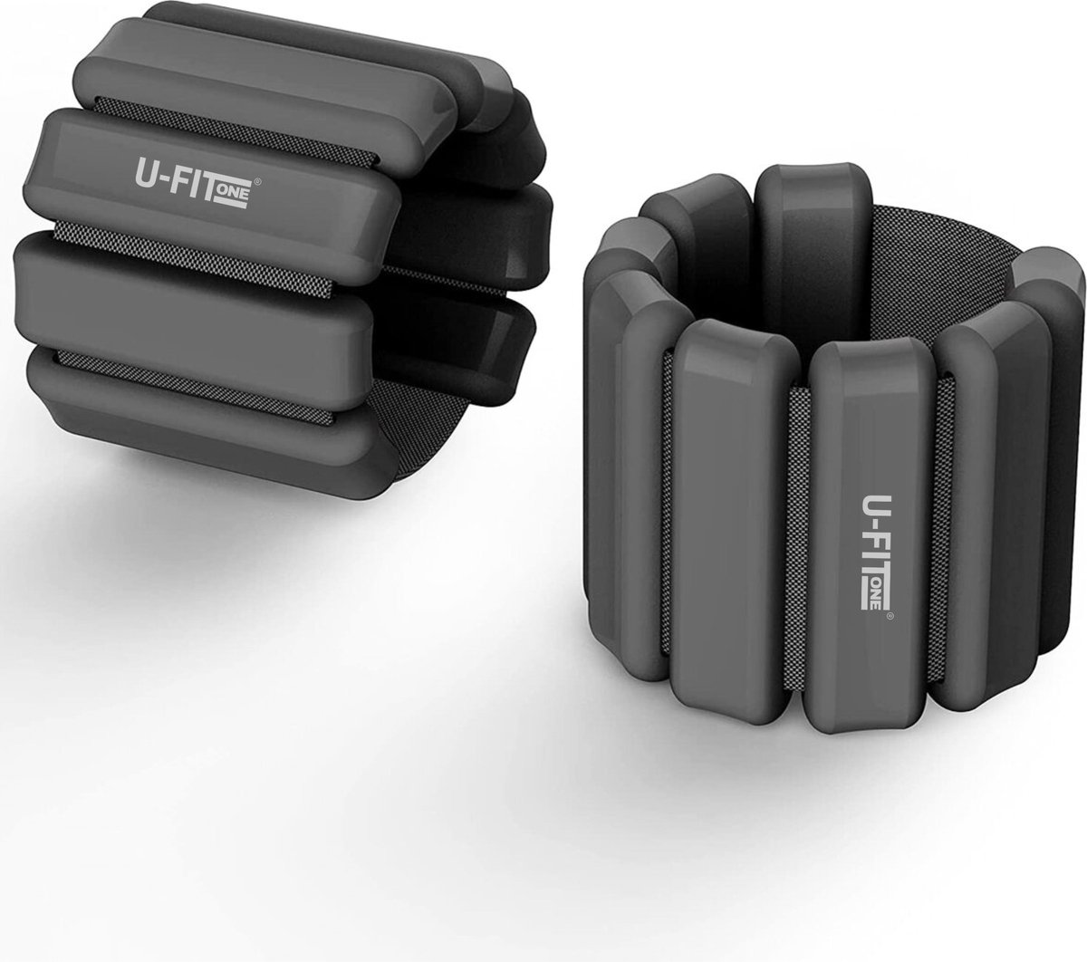 U Fit One 2 Stuks Verstelbare Enkelgewichten en Polsgewichten - Wrist & Ankle Weights - 2 x 0,5 kg - Zwart