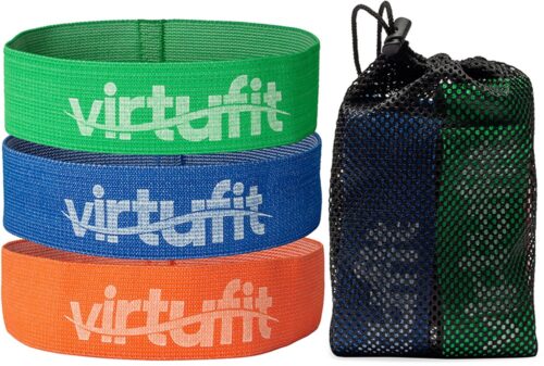 VirtuFit Mini Weerstandsbanden set - Katoen - 3 Stuks - Incl. Opbergtas