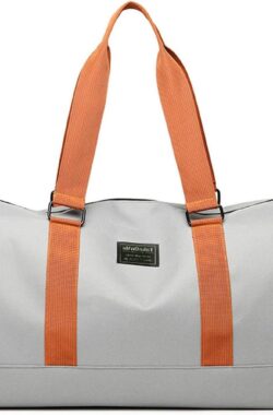 Vrouwen Sport Reizen Duffel Tas – Grijs Sporttas voor Workout Zwemmen Yoga School met Schoenen Compartiment